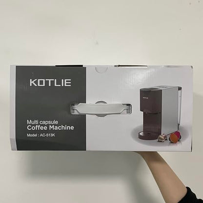 Expreso 513F 5 en 1 Cafetera de Capsulas para Dolce Gusto/Nespresso Original/Lavazza Mio/Ground/ESE Pods,19 Bar Alta Presión Apagado Automático Depósito cafetera capsulas…