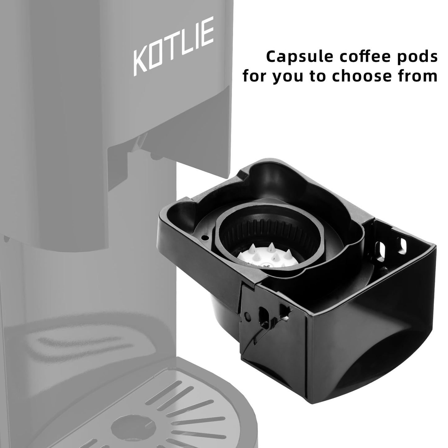KOTLIE Coffee Pod Multi Capsule Coffee Machine Accessories for nespresso（Black）