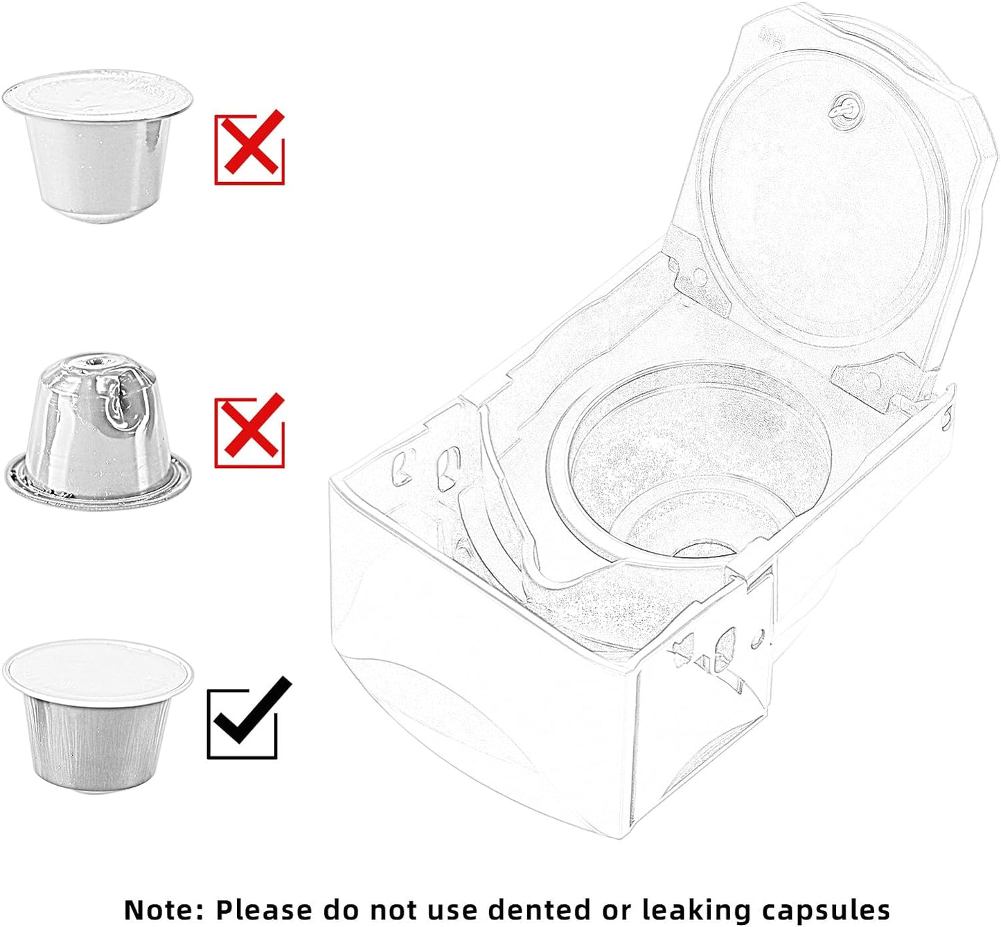 KOTLIE Coffee Pod Capsule Coffee Machine Accessory for Dolce Gusto（Brown）