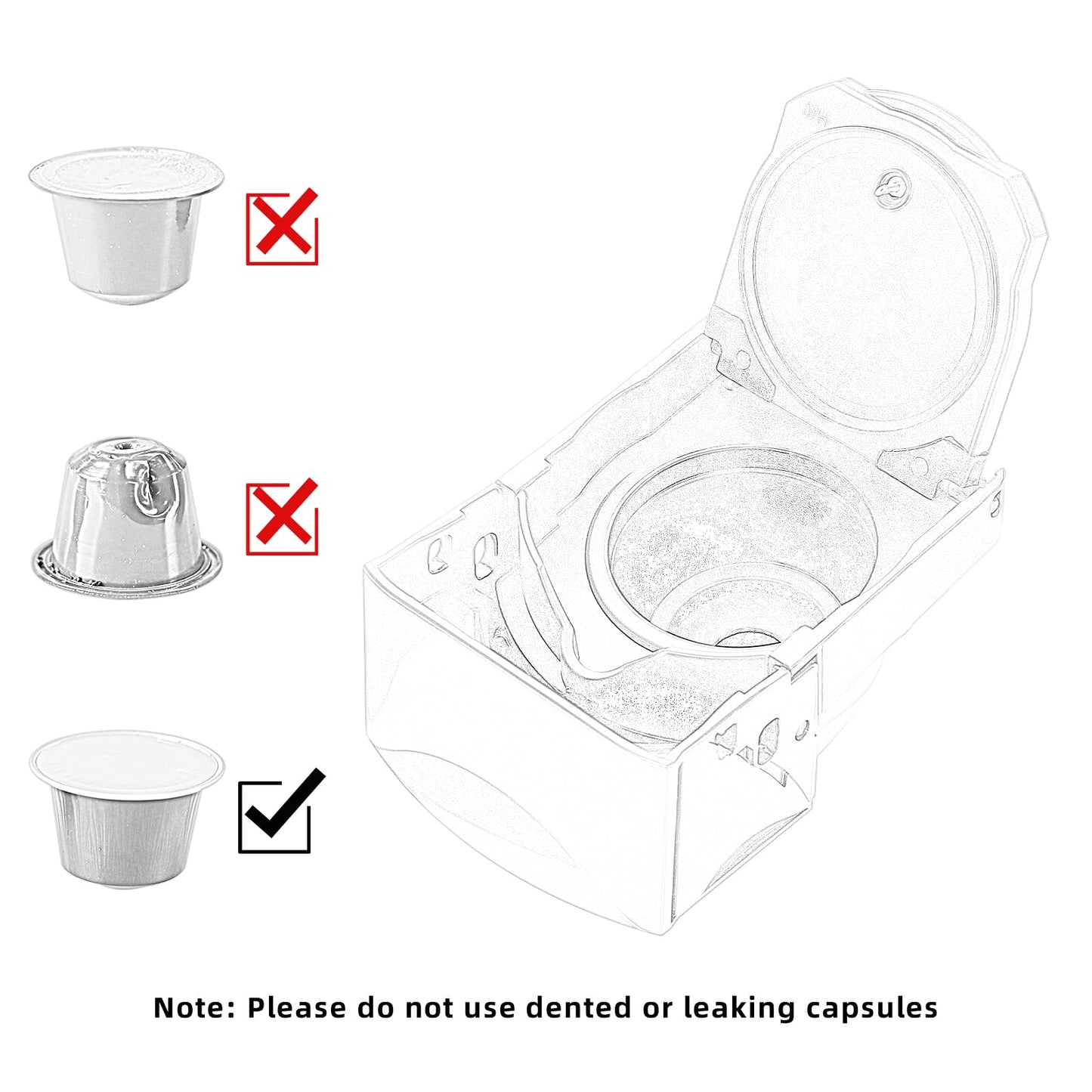 KOTLIE Coffee Pod Multi Capsule Coffee Machine Accessories for nespresso（Black）