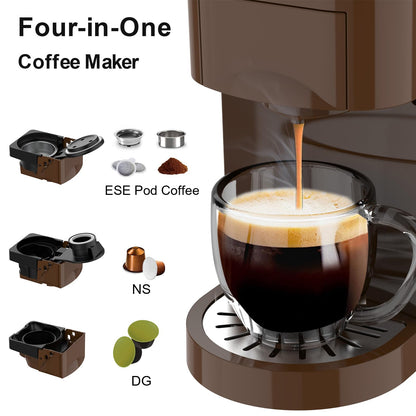 KOTLIE 513K Espresso 4in1 Coffee Machine for Nespresso Original/Dolce Gusto/L’OR/Starbucks/Ground Capsule and ESE Coffee Pods,19 Bar Automatic Coffee Machines…