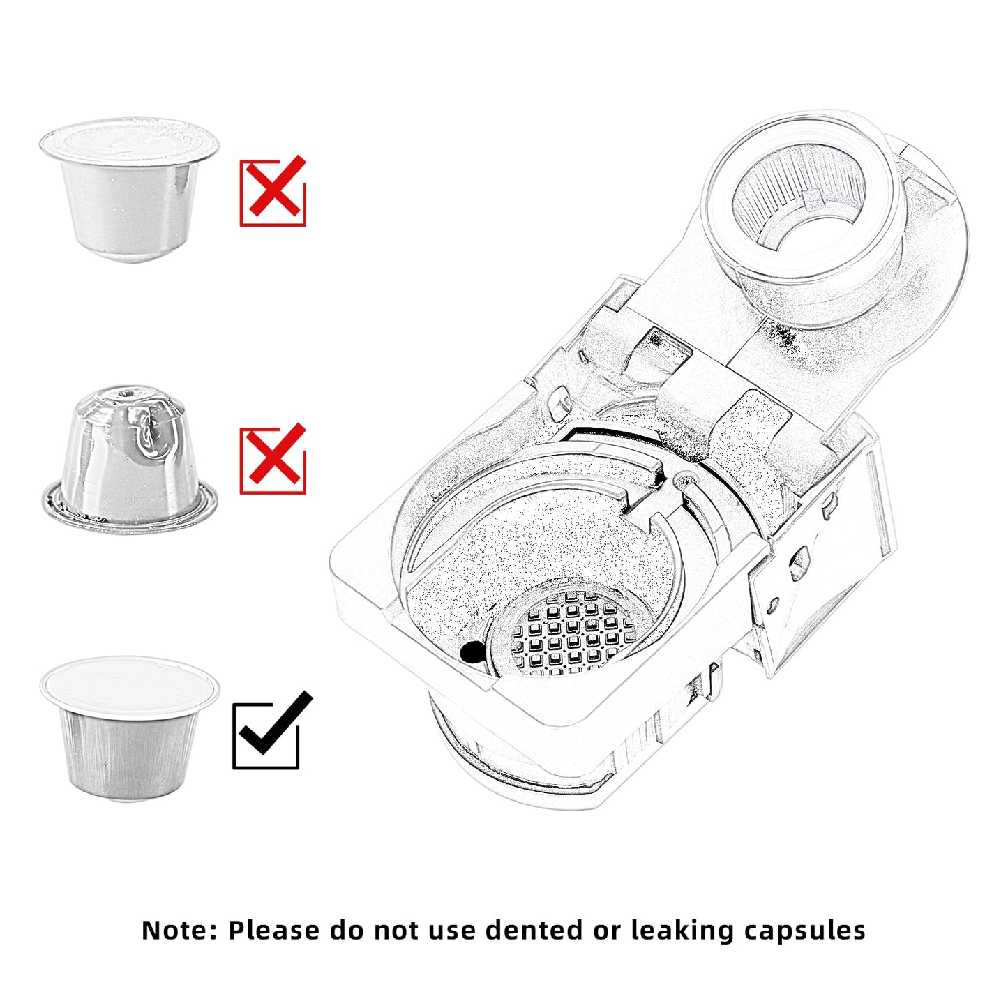 KOTLIE Coffee Pod Multi Capsule Coffee Machine Accessories for nespresso（Black）