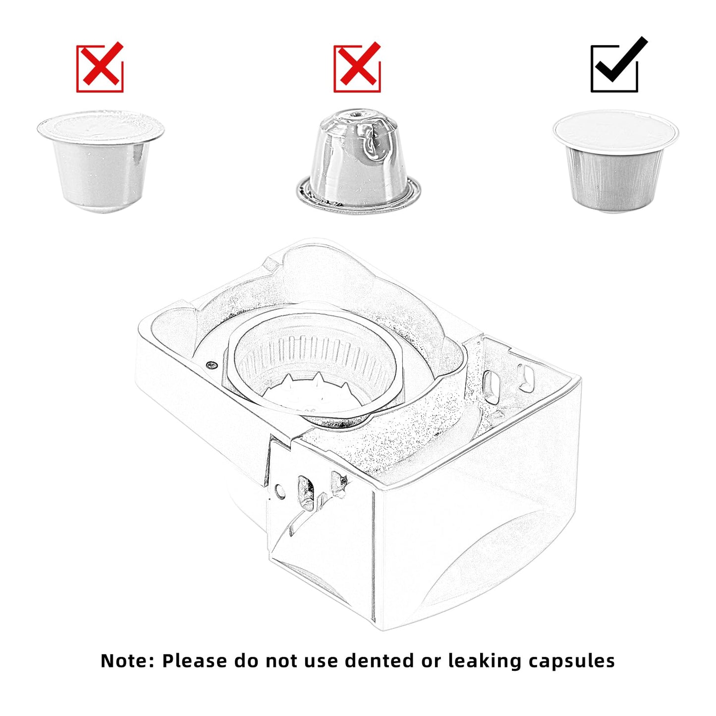KOTLIE Coffee Pod Multi Capsule Coffee Machine Accessories for nespresso（Black）