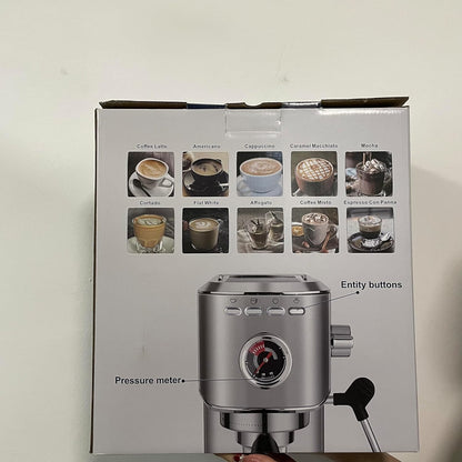 KOTLIE Espresso Coffee Machines 20bar Compact Traditional Pump Coffee Machine with Milk Frother Wand Maker,Stainless Steel 1L. CM5080